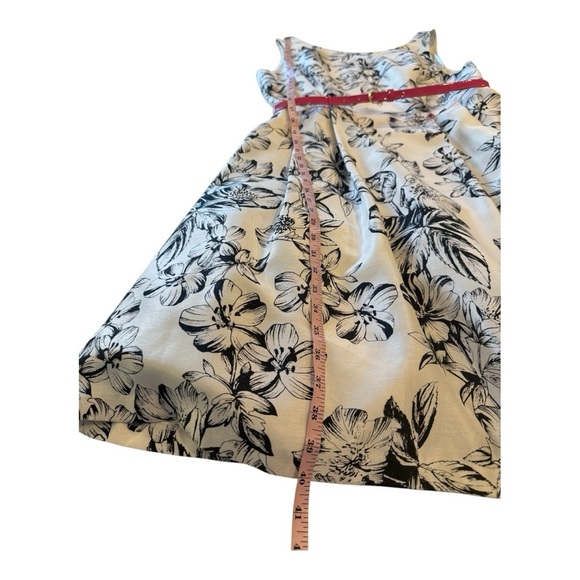 Jessica Howard Black Floral Tulle Full Skirt Fit & Flare Knee length dress 12 - Picture 11 of 15